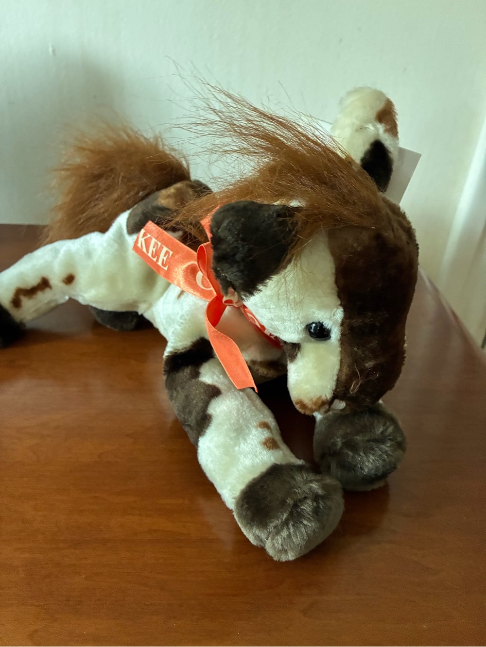 Bishop’s Lodge Santa Fe, New Mexico Rare Plush Pinto Horse w/ Bow - Cherokee